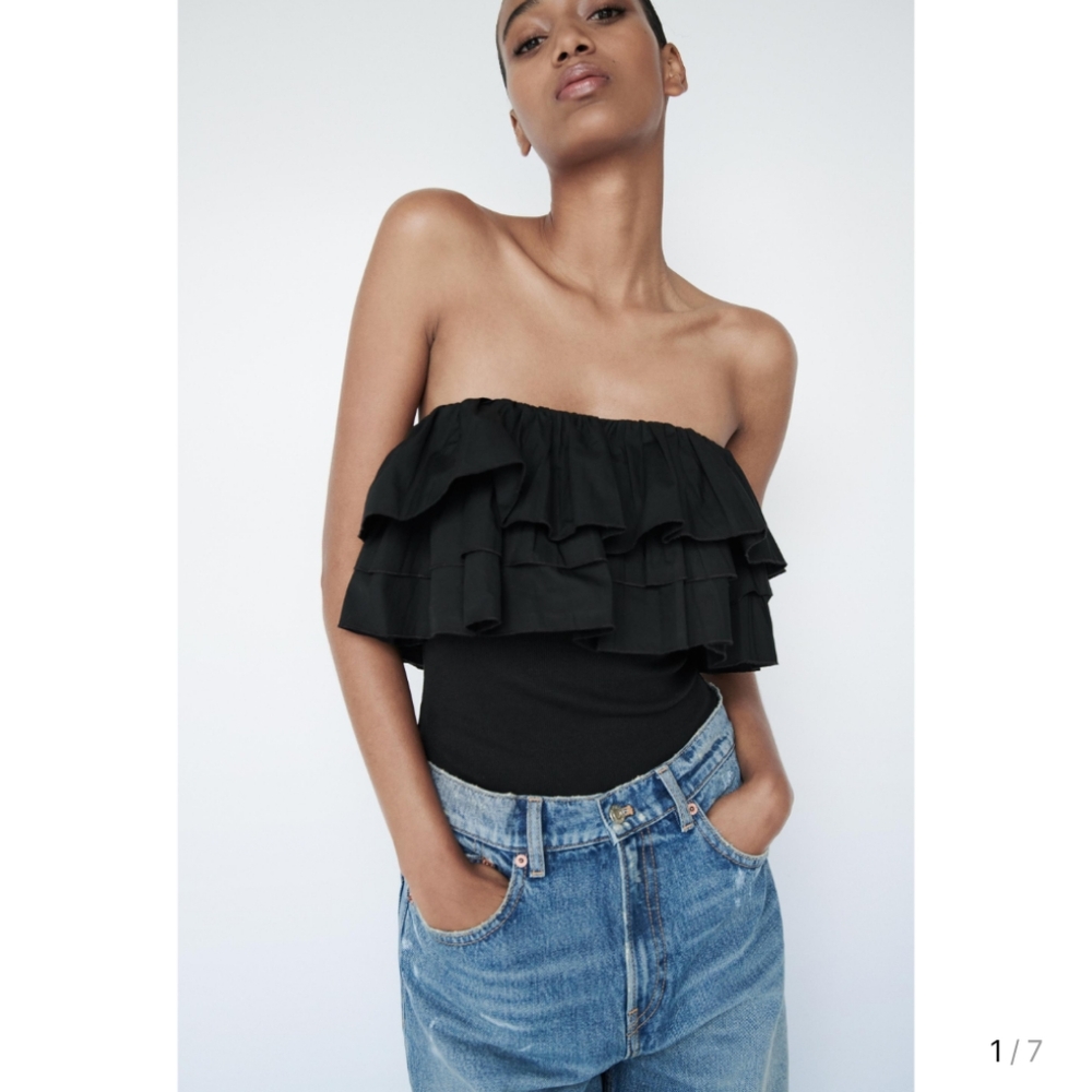 Zara Ruffle Bodysuit - Picture 3 of 10